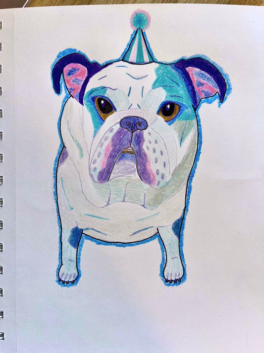 Custom Pet Portrait in a Sketchy Style