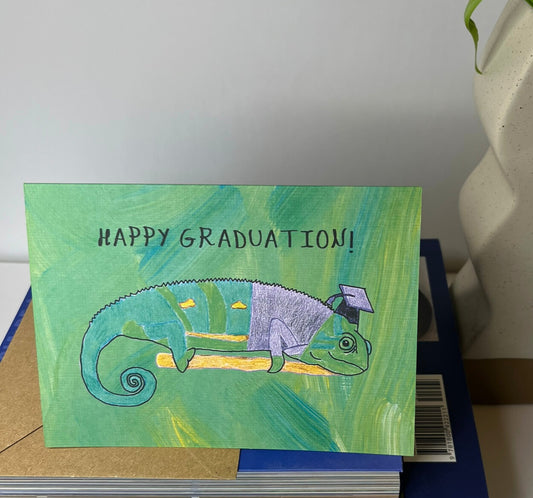 Chameleon Graduation Greeting Card