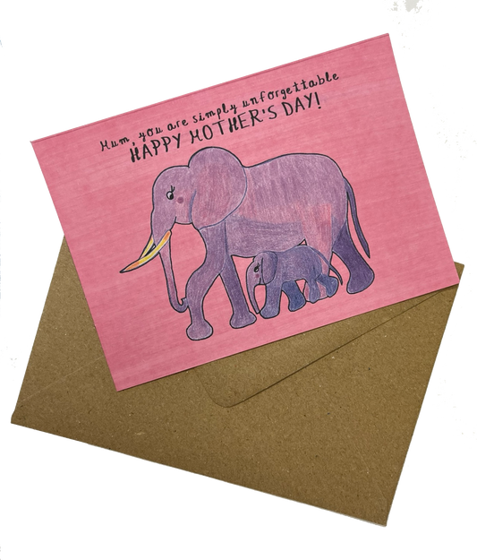 Mother's Day Elephants Greeting Card