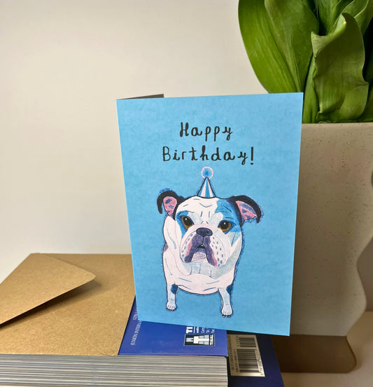 English Bulldog Birthday Card