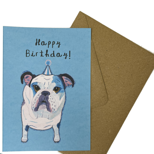 English Bulldog Birthday Card