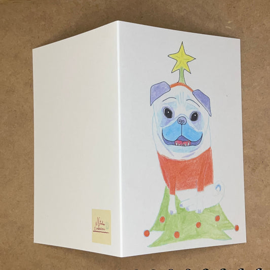 Pug Christmas Cards (set of 5 different cards)